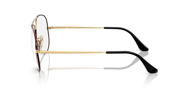 Ray-Ban AVIATOR RX6489 in Black On Arista / Clear - Alternate View