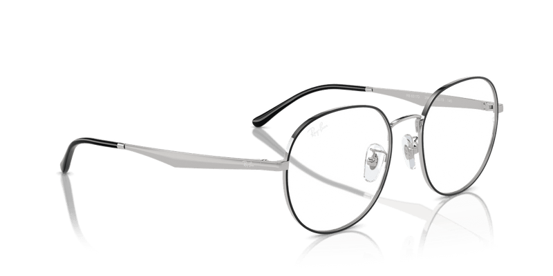 Ray-Ban RX6517D in Black On Silver / Clear - Alternate View