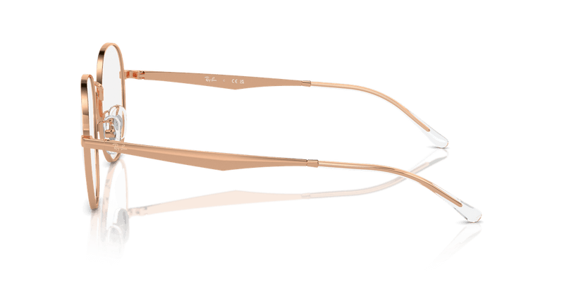 Ray-Ban RX6517D in Rose Gold / Clear - Side View