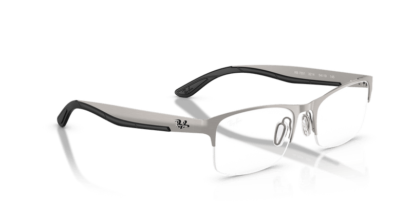 Ray-Ban RX7551 in Gunmetal / Clear (3214) - Alternate View