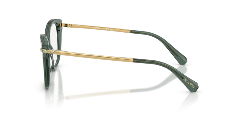 Swarovski SK2044 in Transparent Green (1043) - Temple Detail