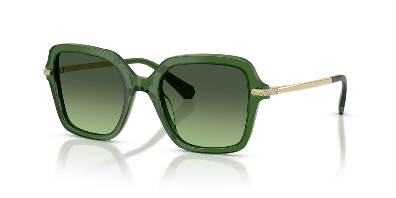 Swarovski SK6040 in Transparent Dark Green / Green Gradient (10812A) - Front View