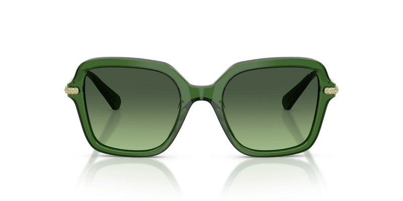 Swarovski SK6040 in Transparent Dark Green / Green Gradient (10812A) - Back View