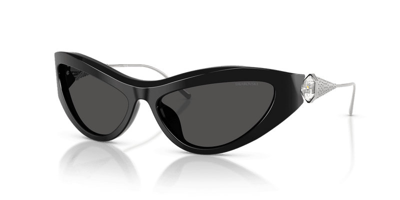 Swarovski SK6046 in Black / Dark Grey (100187) - Front View