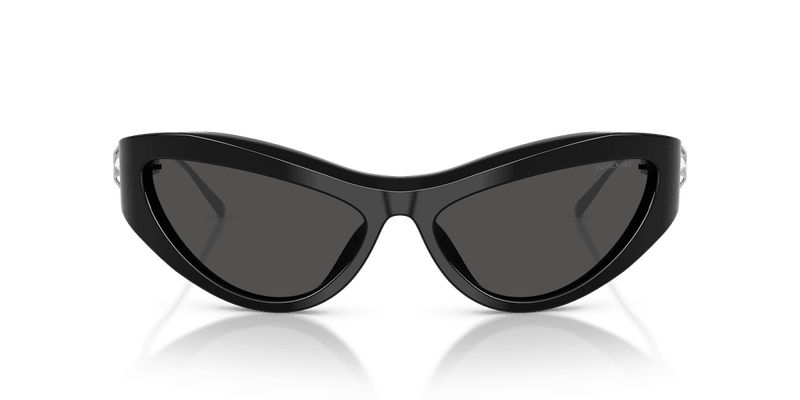Swarovski SK6046 in Black / Dark Grey (100187) - Back View