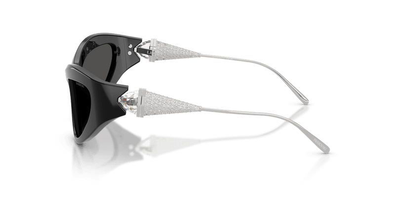 Swarovski SK6046 in Black / Dark Grey (100187) - Temple Detail