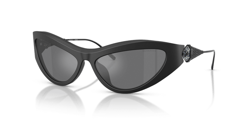 Swarovski SK6046 in Matte Black / Grey Mirror Black (10206G) - Alternate View