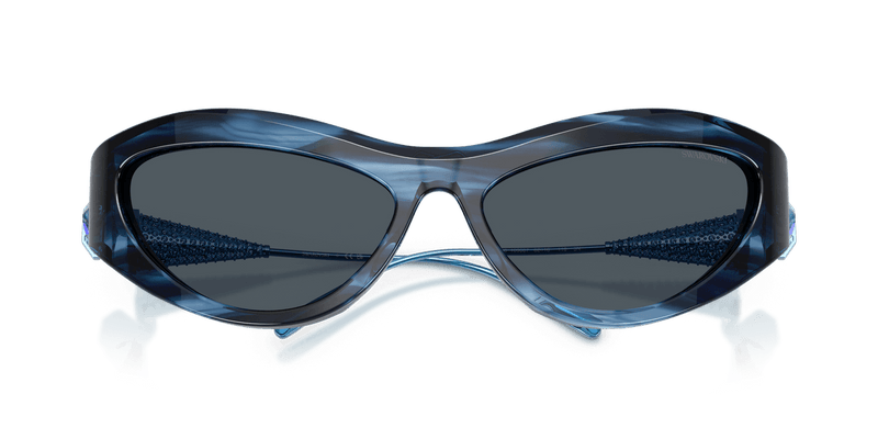 Swarovski SK6046 in Striped Blue / Dark Grey (109087) - Alternate View
