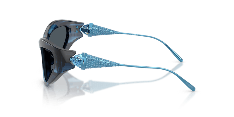 Swarovski SK6046 in Striped Blue / Dark Grey (109087) - Alternate View