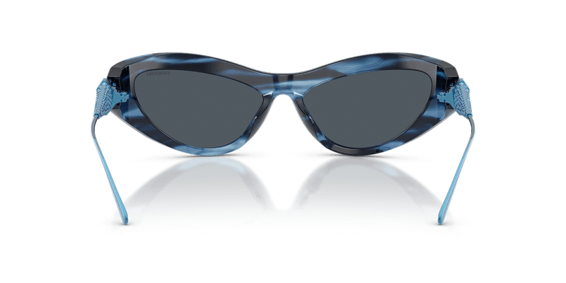 Swarovski SK6046 in Striped Blue / Dark Grey (109087) - Alternate View