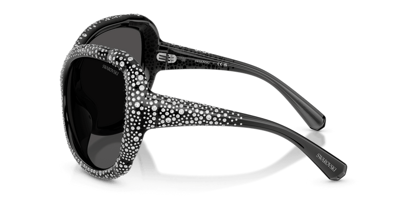 Swarovski SK6052 in Dark Grey / Dark Grey (108787) - Temple Detail