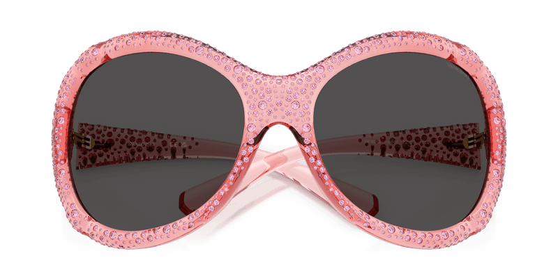Swarovski SK6052 in Transparent Pink / Dark Grey (108887) - Alternate View