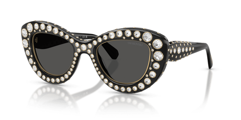 Swarovski SK6060 in Transparent Dark Grey / Dark Grey (110487) - Alternate View