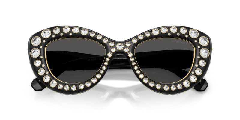 Swarovski SK6060 in Transparent Dark Grey / Dark Grey (110487) - Alternate View