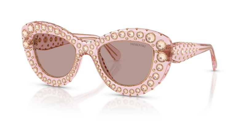 Swarovski SK6060 in Transparent Pink / Light Purple Brown (30017N) - Alternate View