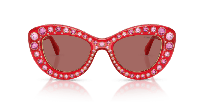 Swarovski SK6060 in Transparent Red / Dark Violet (110369) - Back View