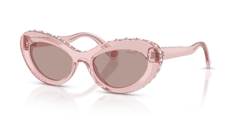 Swarovski SK6061U in Transparent Dark Pink / Light Purple Brown (11057N) - Alternate View