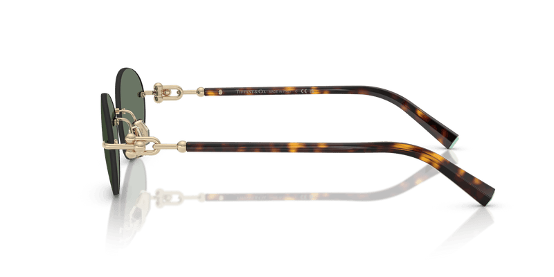 Tiffany & Co. TF3104D in Pale Gold / Dark Green (623882) - Temple Detail