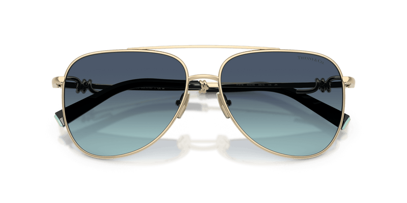 Tiffany & Co. TF3116 in Pale Gold / Azure Gradient Blue (62029S) - Alternate View