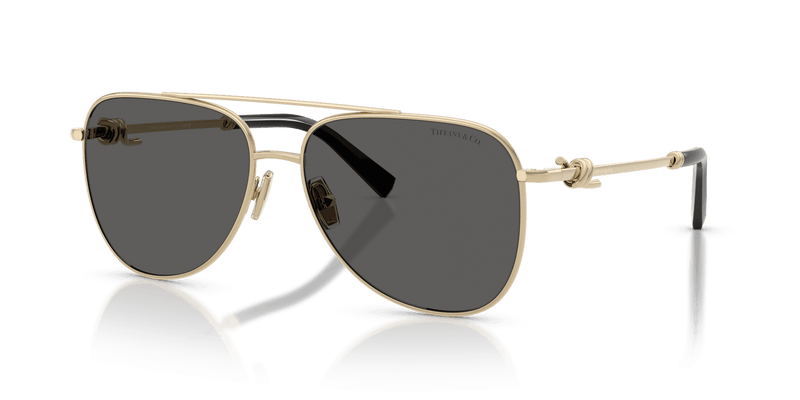 Tiffany & Co. TF3116 in Pale Gold / Dark Grey (6021S4) - Front View
