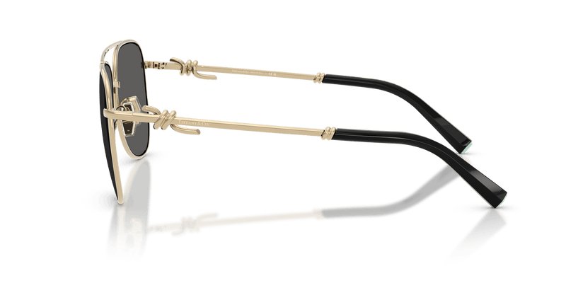 Tiffany & Co. TF3116 in Pale Gold / Dark Grey (6021S4) - Temple Detail
