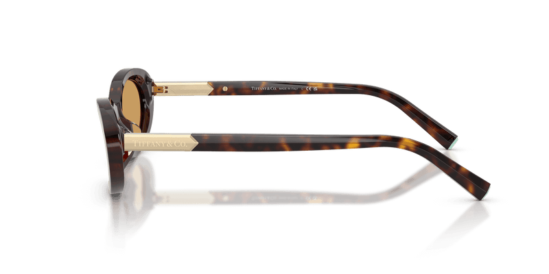 Tiffany & Co. TF4250 in Havana / Light Orange Mirror Silver Internal (801574) - Temple Detail