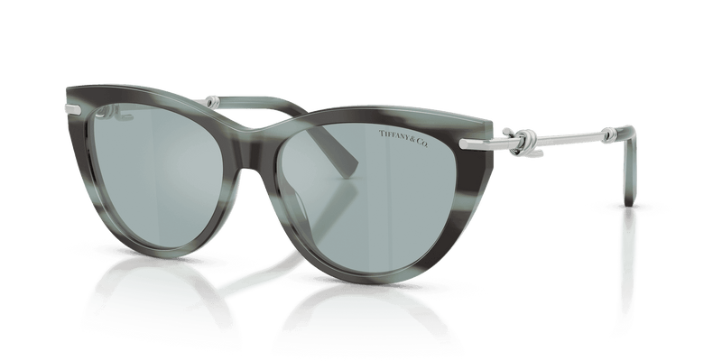 Tiffany & Co. TF4253 in Striped Black Tiffany / Light Azure Silver Mirror (84437C) - Alternate View