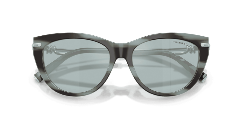 Tiffany & Co. TF4253 in Striped Black Tiffany / Light Azure Silver Mirror (84437C) - Alternate View