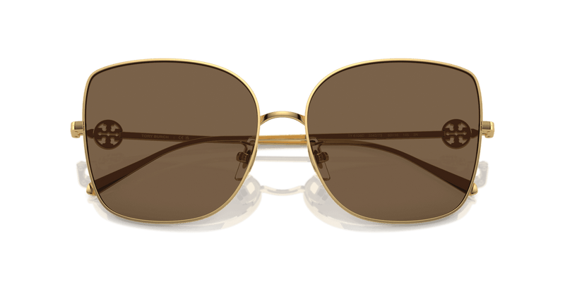Tory Burch TY6106D in Shiny Gold / Dark Brown (334373) - Alternate View