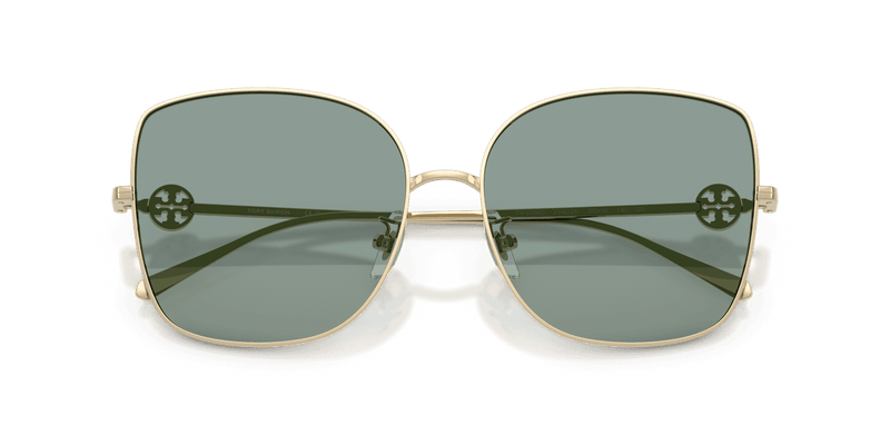Tory Burch TY6106D in Shiny Light Gold / Green (33462A) - Side View