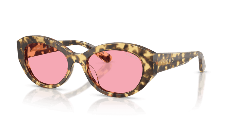 Vogue Eyewear VO5659SU in Brown Beige Tortoise / Pink (324184) - Front View