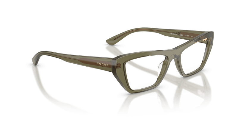 Vogue Eyewear VO5701U in Transparent Olive Green (3289) - Back View