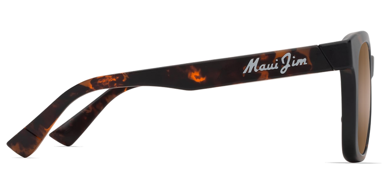 Maui Jim Honua Asian Fit in Matte Dark Havana / HCL® Bronze (H653-10) - Temple Detail