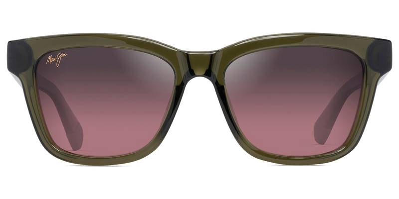 Maui Jim Hanohano in Shiny Trans Green / Maui Rose® (RS644-15) - Temple Detail