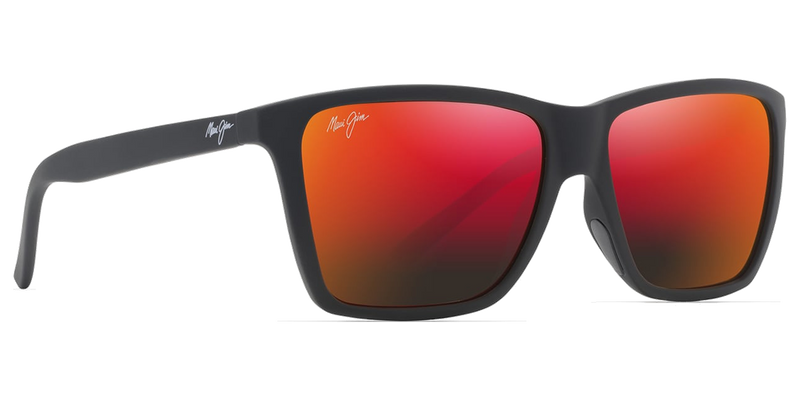 Maui Jim Cruzem in Matte Black / HAWAII LAVA™ (RM864-02A) - Temple Detail