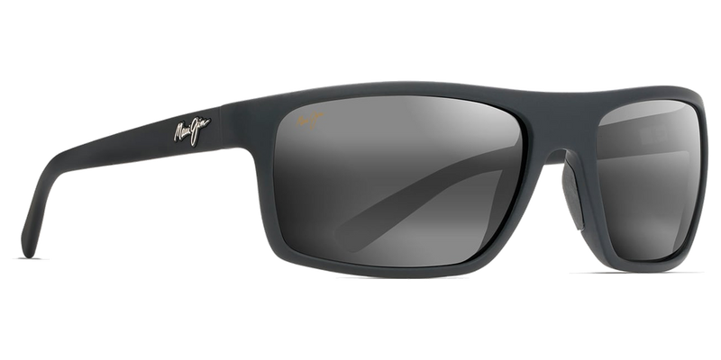 Maui Jim Byron Bay in Matte Black Rubber / Neutral Grey (746-02MR) - Side View