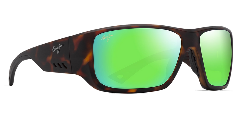 Maui Jim Keha in Matte Dark Havana / MAUIGreen® (GM663-10) - Temple Detail