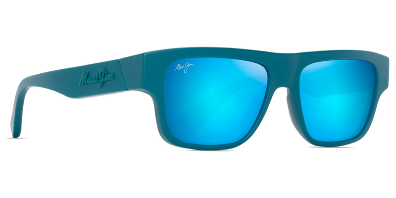 Maui Jim Kōkua in Matte Petrol Blue / Blue Hawaii (B638-03) - Side View