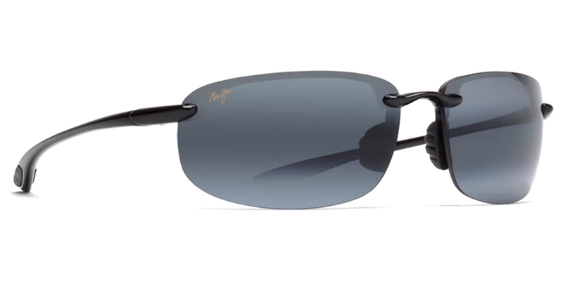 Maui Jim Ho‘okipa in Gloss Black / Neutral Grey (407-02) - Side View