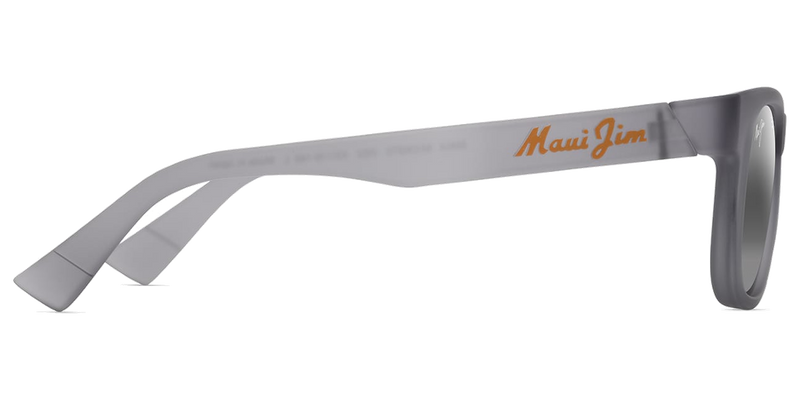 Maui Jim Kaulike in Matte Transparent Grey / Neutral Grey (687-14) - Temple Detail