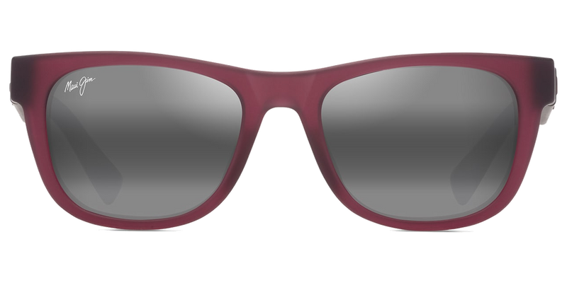 Maui Jim Kaulike in Matte Transparent Fuchsia / Neutral Grey (687-09) - Temple Detail