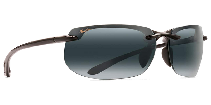 Maui Jim Banyans in Gloss Black / Neutral Grey (412-02) - Side View
