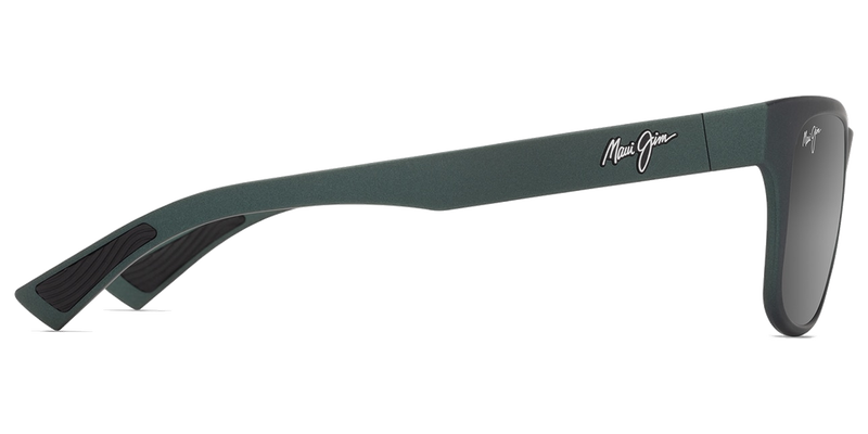 Maui Jim Kapeau in Metal Matte Green / Neutral Grey (684-15) - Temple Detail