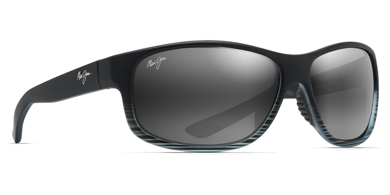 Maui Jim Kaiwi Channel in Grey Black Stripe / Neutral Grey (840-11D) - Side View