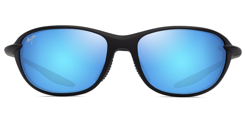 Maui Jim Ho‘okipa Ultra R in Matte Black / Blue Hawaii (B339-02A) - Temple Detail