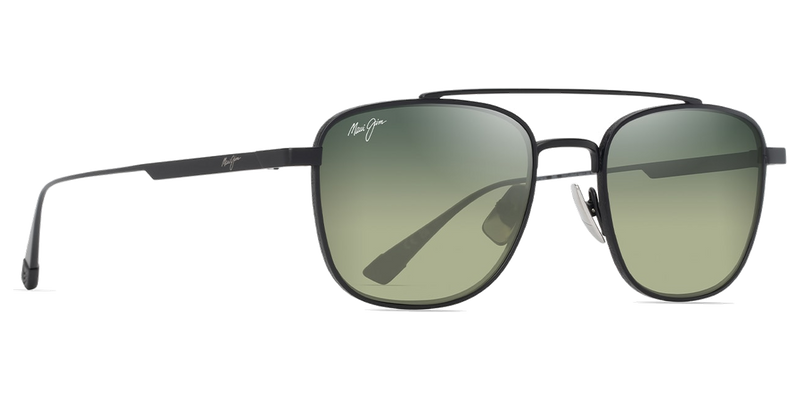 Maui Jim Kahana in Matte Black / Maui HT™ (HTS640-02) - Temple Detail