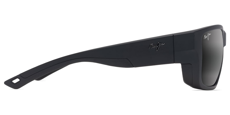 Maui Jim Amberjack in Matte Black with Black rubber / Neutral Grey (896-02) - Back View