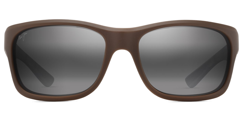 Maui Jim ‘Ano Nui in Matte Solid Brown / Neutral Grey (681-01) - Front View