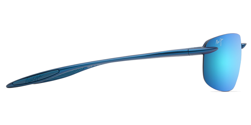 Maui Jim Ho‘okipa Ultra in Metal Matte Blue / Blue Hawaii (B676-03) - Temple Detail