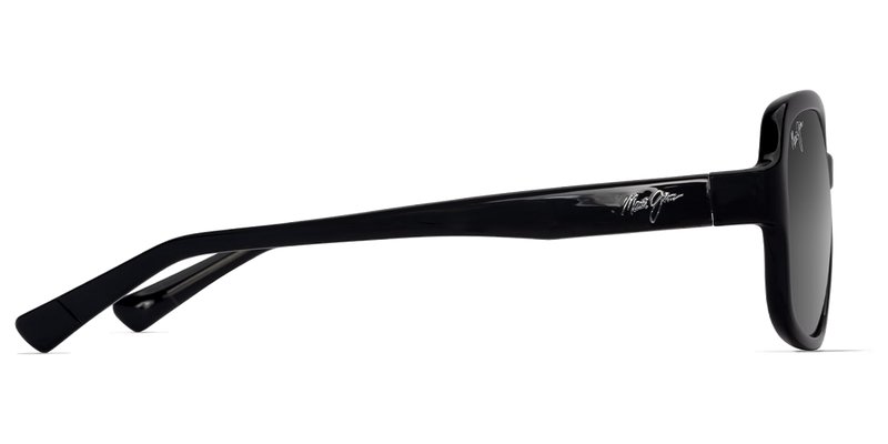 Maui Jim Hiluhilu in Shiny Black / Neutral Grey (GS355-02) - Back View
